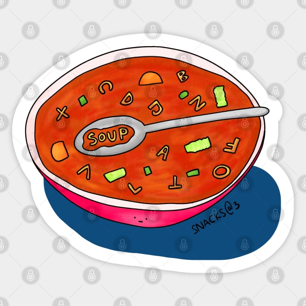 Alphabet Soup Alphabet Soup Sticker TeePublic